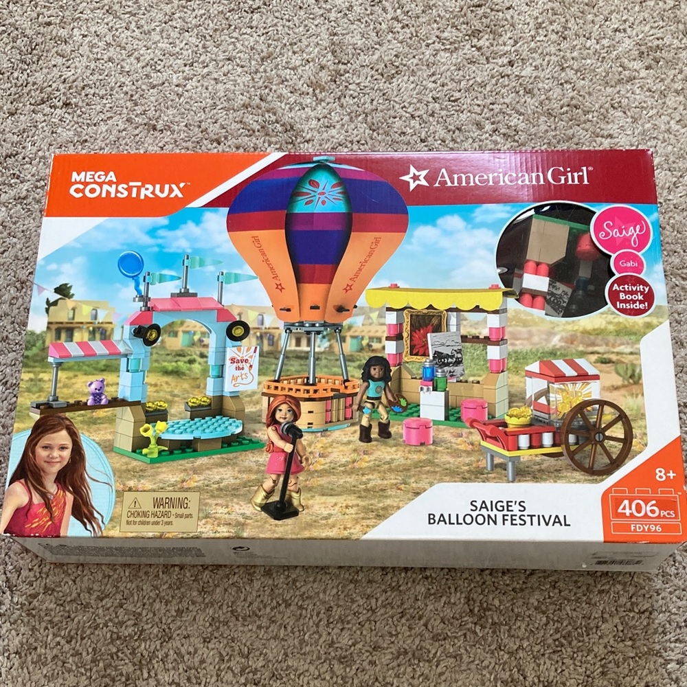 American girl Sage’s balloon festival mega construx Legos MISSING pieces